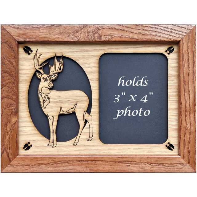 5x7 Deer Hunting Picture Frame - First Buck Wildlife Gift For Hunter Dad Mom - image 1