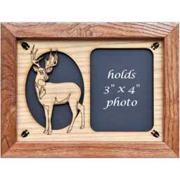 5x7 Deer Hunting Picture Frame - First Buck Wildlife Gift For Hunter Dad Mom - thumbnail 1