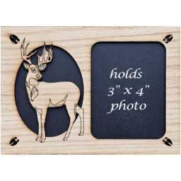 5x7 Deer Hunting Picture Frame - First Buck Wildlife Gift For Hunter Dad Mom - thumbnail 2