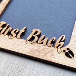 5x7 Deer Hunting Picture Frame - First Buck Wildlife Gift For Hunter Dad Mom - thumbnail 4