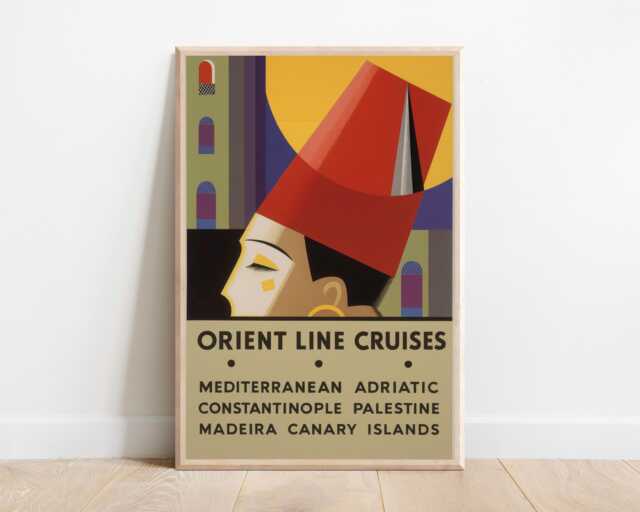 Art Deco Orient Line Cruise Poster - 1930S Mediterranean Travel Print - image 1