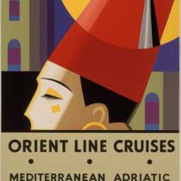 Art Deco Orient Line Cruise Poster - 1930S Mediterranean Travel Print - thumbnail 2