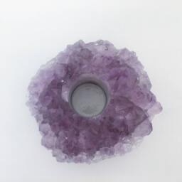 Amethyst Candle Holder. T-Light Chic Boho Decor - thumbnail 4