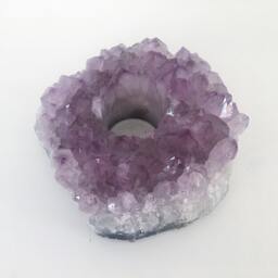 Amethyst Candle Holder. T-Light Chic Boho Decor - thumbnail 2