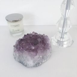 Amethyst Candle Holder. T-Light Chic Boho Decor - thumbnail 3