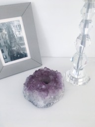 Amethyst Candle Holder. T-Light Chic Boho Decor