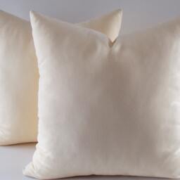 Set Of 2 Straw Yellow Cotton Canvas Throw Pillow Covers - thumbnail 3