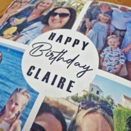 Personalised Photo Cushion, Collage Pillow, Picture Gifts For Her & Him, Add Your Own Text, Present Mum Nan Dad Grandad - thumbnail 3