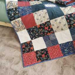 Memory Quilt Made From Loved Ones' Clothes, Bereavement Blanket, Keepsake Gift - thumbnail 1