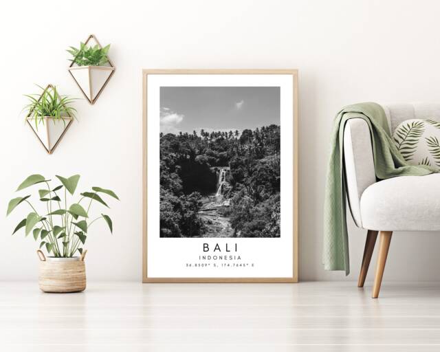 Baby Monkey Printable Wall Art - Bali Print Decor Minimalist Travel Forest Ubud - image 1