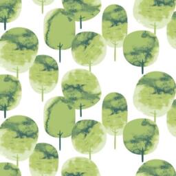 Curtain Panel White Green Trees Modern House Decor Scandinavian Design Cafe Curtain Kitchen Valance , Table Linen Great Gift - thumbnail 2