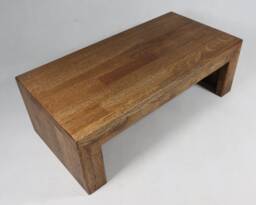 Bench Wooden Bench Made Of Solid Oak Wood Rustic Footstool Footrest Stand Yoga Meditation - thumbnail 1