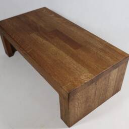 Bench Wooden Bench Made Of Solid Oak Wood Rustic Footstool Footrest Stand Yoga Meditation - thumbnail 4
