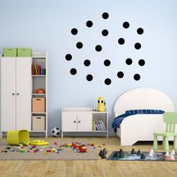 Polka Dot Wall Decals, Modern Stickers, Nursery Decor, Kids Room Art, Peel & Stick Circles - Vwaq - thumbnail 1