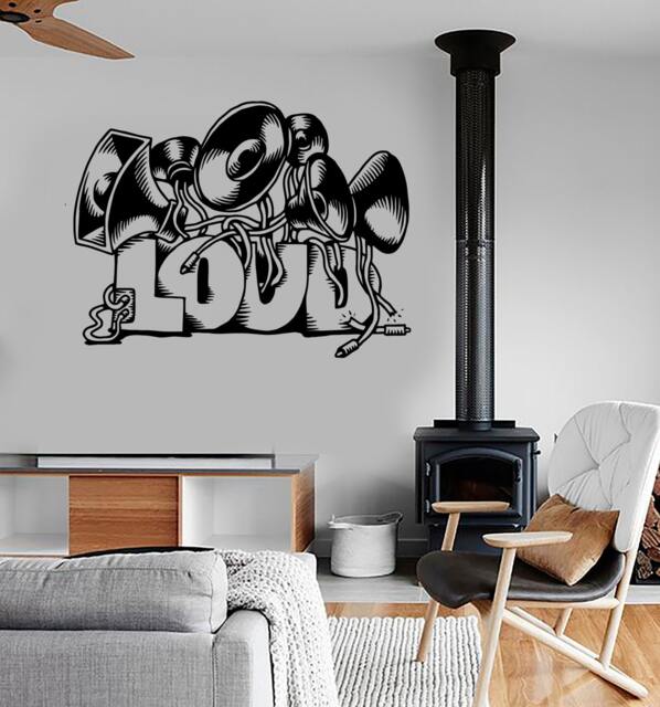 Wall Vinyl Music Set Of Loud Speakers Guaranteed Quality Decal 1688Dz - image 1