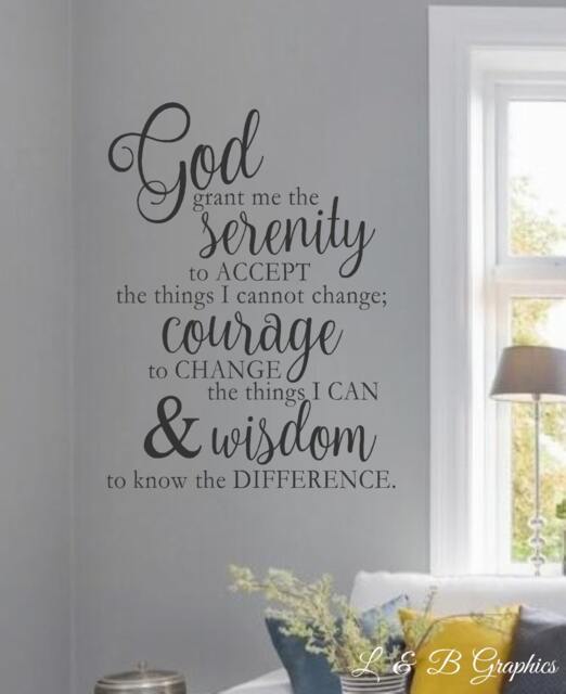 Serenity Prayer-#1- Vinyl Wall Decal - Home Decor Words For Your Wall- Quotes - image 1