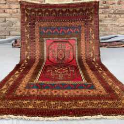 3x5 Afghan Antique Rug - Handmade Wool Carpet Turkmen Tribal Geometric Design For Home & Office Boho Gift - thumbnail 2