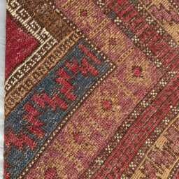 3x5 Afghan Antique Rug - Handmade Wool Carpet Turkmen Tribal Geometric Design For Home & Office Boho Gift - thumbnail 4