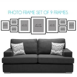 Gallery Wall Frame Set - Wall Wooden Picture Frames Of 9 Photo To Create The Perfect Display - thumbnail 2