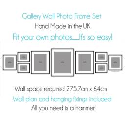 Gallery Wall Frame Set - Wall Wooden Picture Frames Of 9 Photo To Create The Perfect Display - thumbnail 3
