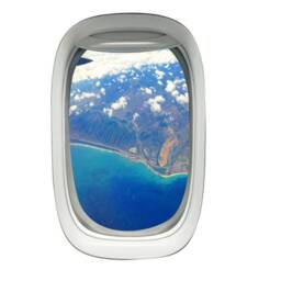 Airplane 3D Window View Vinyl Decal Beach Mountains Wall Art - Vwaq Pw30 - thumbnail 2