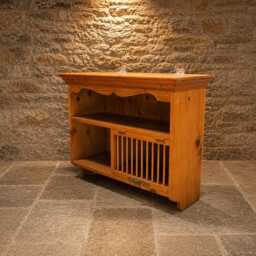 Edwardian Solid Pine Music Cabinet - Antique Record Storage Cupboard Circa 1900-1920 - thumbnail 2