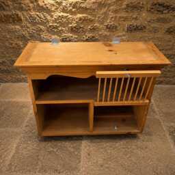 Edwardian Solid Pine Music Cabinet - Antique Record Storage Cupboard Circa 1900-1920 - thumbnail 4