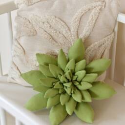 Green Succulent Pillow Boho Nursery & Home Decor - thumbnail 3