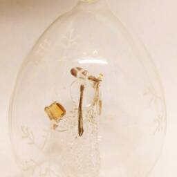 Angel Singer Golden Book Christmas Glass Snowflakes Bauble 9 cm 3.5 - thumbnail 4
