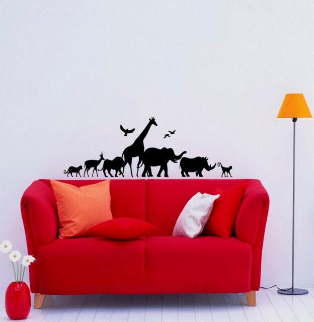 African Safari Wall Decal Vinyl Stickers Animals Housewares Art Interior Bedroom Removable Home Decor - 10Sfr1 - image 1