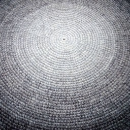 Handmade Round Wool Rug, Modern Crochet Area Rug - thumbnail 4