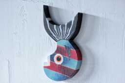 Wooden Fish Wall Art - Coastal Decor Beach House Decoration Nautical Wood Sculpture Handmade Rustic Hangingwood - thumbnail 1