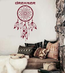Wall Vinyl Decal Bedroom Decor Dream Catcher Quote Lakota Dreamer Modern Ethnic Home Art - #1082Dz - thumbnail 1