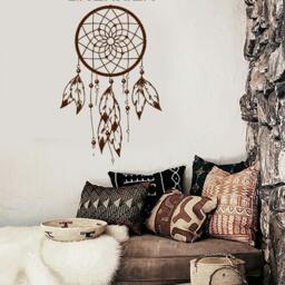 Wall Vinyl Decal Bedroom Decor Dream Catcher Quote Lakota Dreamer Modern Ethnic Home Art - #1082Dz - thumbnail 2