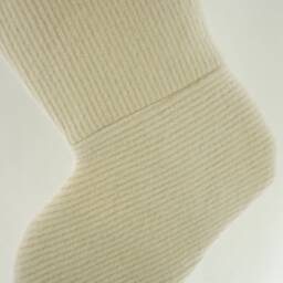 Christmas Stocking Wool Felt Almond Off White Cream Ooak Faux Pearl Buttons Recycled Repurposed Sweater Upcycled 274 - thumbnail 3