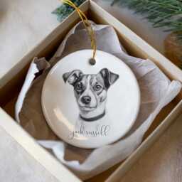 Personalised Jack Russell Dog Christmas Bauble, Breed Ceramic Lovers Gift - thumbnail 2