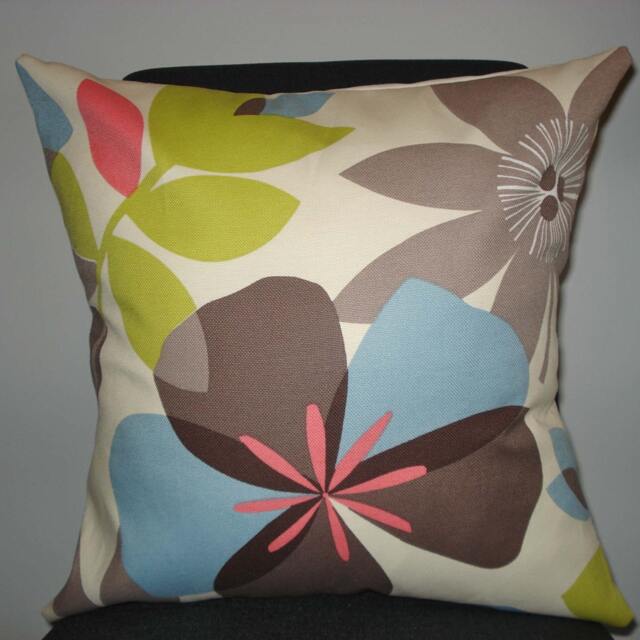 New 18x18 Inch Designer Handmade Pillow Cases in Bright Floral