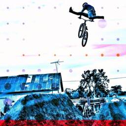 Bike Blotter Beach Towel, Mountain Art, Cyclist Gift - thumbnail 3
