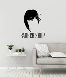 Barbershop Vinyl Wall Decal Barber Shop Hair Salon Stylist Hairdresser Stickers Mural - #2942Di - thumbnail 1