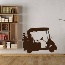 Golf Wall Art, Golfing Decorations, Cart Sticker, Gifts For Golfers, Sports Silhouette, Mancave Decal, Office Decor - thumbnail 3