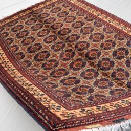 Hand Knotted Wool Bokhara Rug 5x7 Turkoman Tribal Design - thumbnail 3