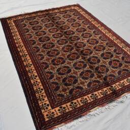 Hand Knotted Wool Bokhara Rug 5x7 Turkoman Tribal Design - thumbnail 2