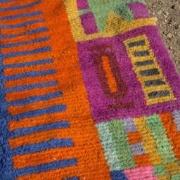 Handmade Moroccan Wool Rug, Colorful Abstract Berber Carpet, Boujaad Design - thumbnail 3