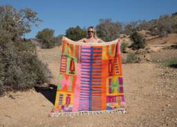 Handmade Moroccan Wool Rug, Colorful Abstract Berber Carpet, Boujaad Design - thumbnail 1