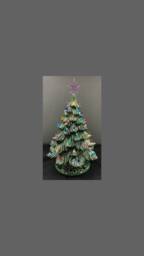Ceramic Christmas Tree - Purple Star