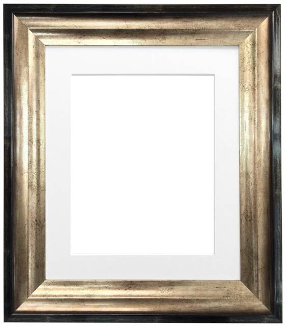 Firenza Black & Gold Picture Frame With White Mount - image 1