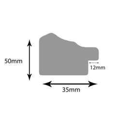 Firenza Black & Gold Picture Frame With White Mount - thumbnail 2