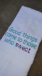 "Motivational Gym Sweat Towel " - thumbnail 2