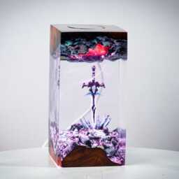 Premium Frostmourne Sword Lamp - Handmade Frozen Blade Warcraft Resin Unique Dnd Gift For Fantasy Rpg Gamers & Collectors - thumbnail 2