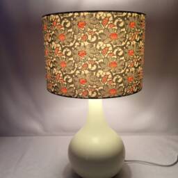 Lampshade 30 cm Wide 21 High - Handmade With Hand Silk Screen Printed Japanese Chiyogami Paper - thumbnail 2